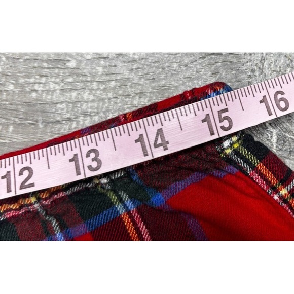 Ralph Lauren Women's Flannel Red Pajama Set Long Sleeve Cropped Pants Medium - Picture 5 of 10